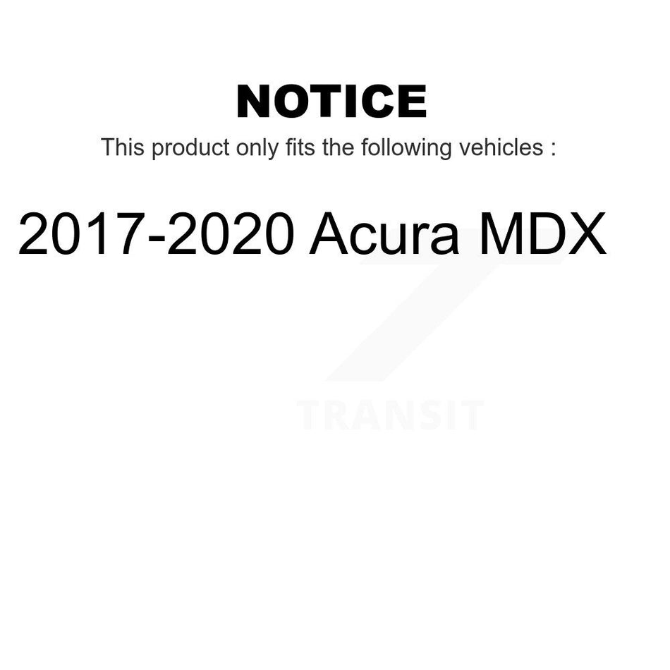 Rear Coated Drilled Slotted Disc Brake Rotors Pair For 2017-2020 Acura MDX KD-100417