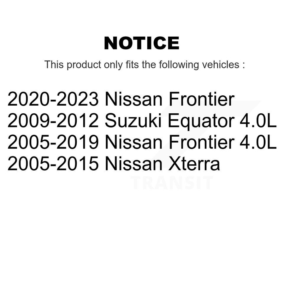 Front Rear Coated Drilled Slotted Disc Brake Rotors Kit For Nissan Frontier Xterra Suzuki Equator KD-100476