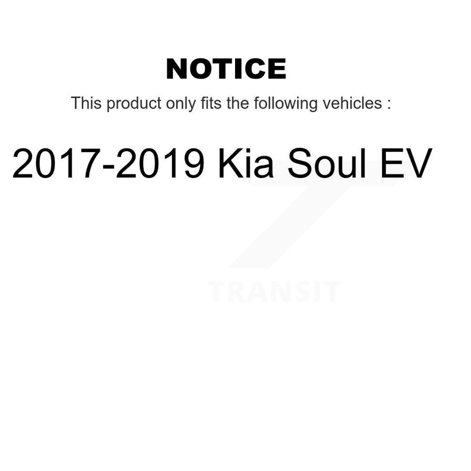 Front Coated Drilled Slotted Disc Brake Rotors And Ceramic Pads Kit For 2017-2019 Kia Soul EV KDC-100216