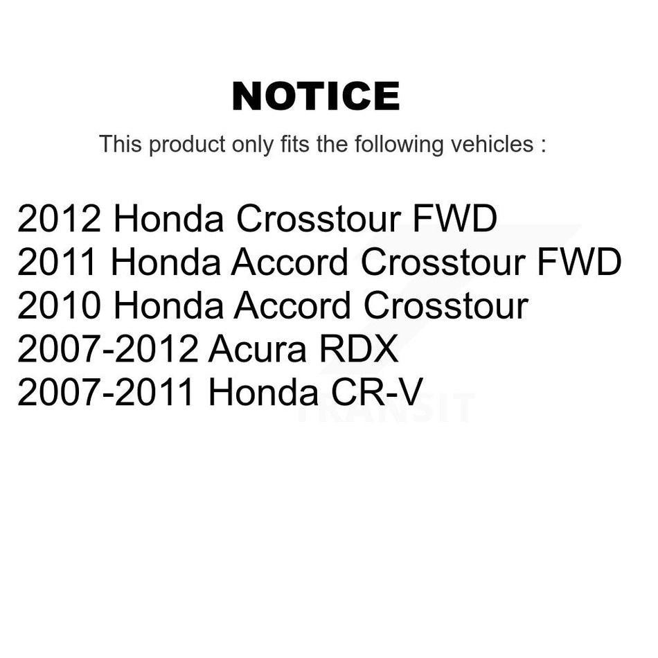 Front Coated Drilled Slotted Disc Brake Rotors And Ceramic Pads Kit For Honda CR-V Acura RDX Accord Crosstour KDC-100279