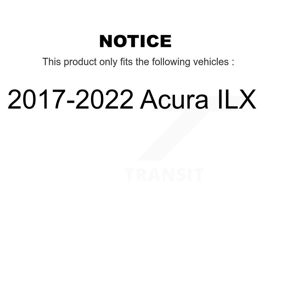 Front Rear Coated Drilled Slotted Disc Brake Rotors And Ceramic Pads Kit For 2017-2022 Acura ILX KDC-100424