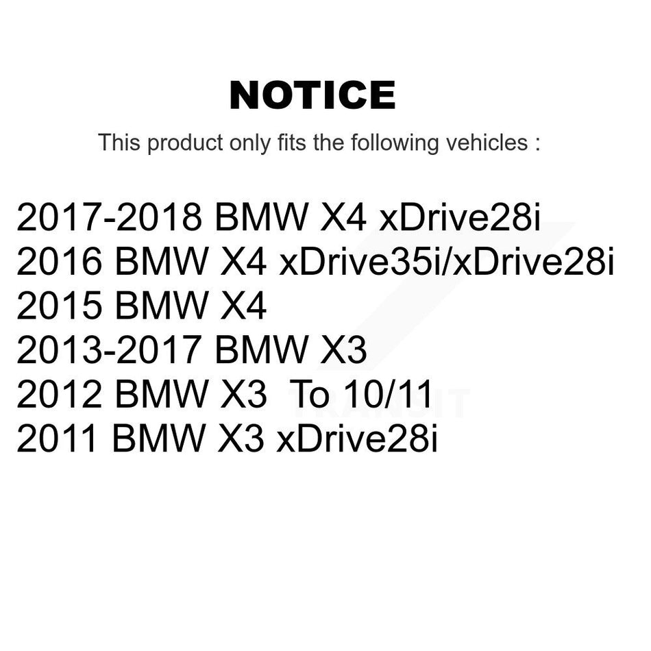 Front Rear Coated Drilled Slotted Disc Brake Rotors And Ceramic Pads Kit For BMW X3 X4 KDC-100547