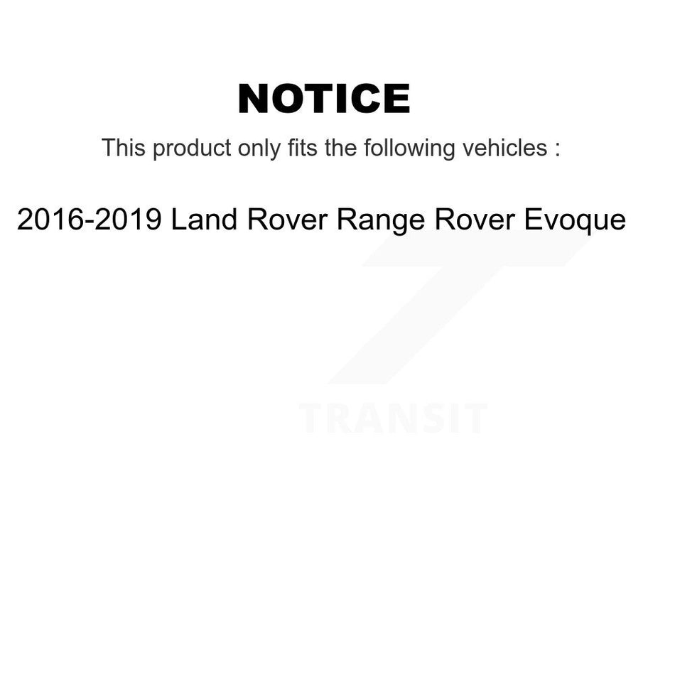 Rear Coated Drilled Slotted Disc Brake Rotors And Ceramic Pads Kit For 2016-2019 Land Rover Range Evoque KDC-100821