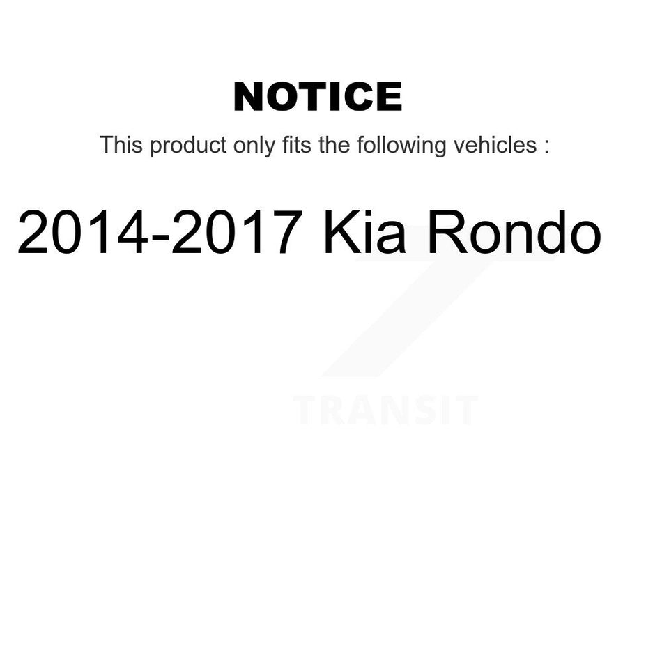 Front Coated Drilled Slotted Disc Brake Rotors And Semi-Metallic Pads Kit For 2014-2017 Kia Rondo KDF-100087