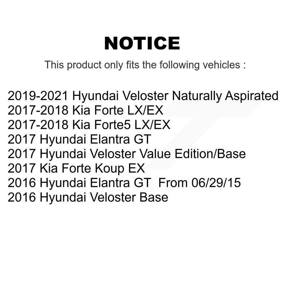 Front Coated Drilled Slotted Disc Brake Rotors And Semi-Metallic Pads Kit For Kia Forte Hyundai Veloster Elantra GT Forte5 Koup KDF-100142