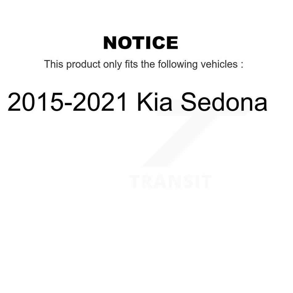 Rear Coated Drilled Slotted Disc Brake Rotors And Semi-Metallic Pads Kit For 2015-2019 Kia Sedona KDF-100555