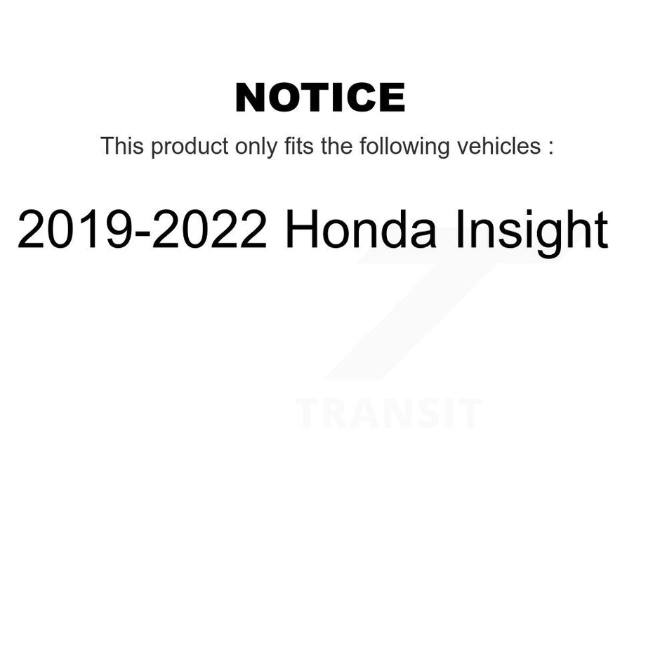 Front Rear Coated Drilled Slotted Disc Brake Rotors And Semi-Metallic Pads Kit For 2019-2022 Honda Insight KDF-100868