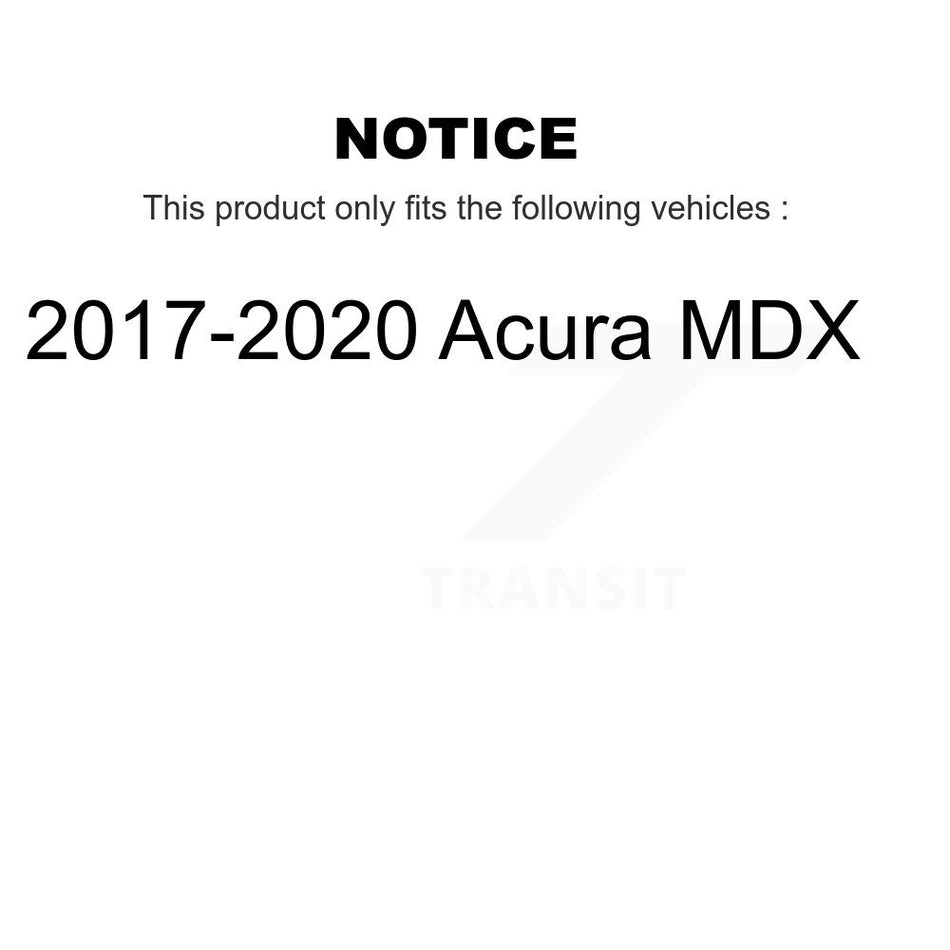 Rear Coated Drilled Slotted Disc Brake Rotors And Semi-Metallic Pads Kit For 2017-2020 Acura MDX KDS-100658