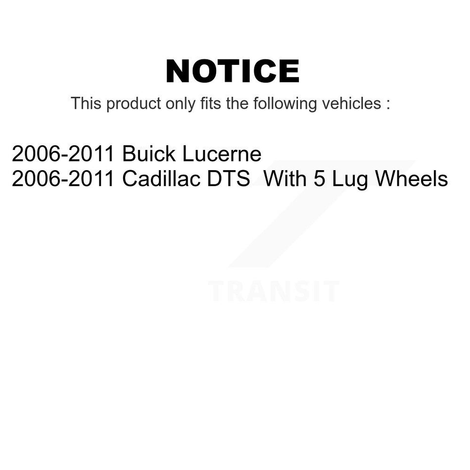 Rear Coated Disc Brake Rotors Pair For 2006-2011 Buick Lucerne Cadillac DTS KG-100401