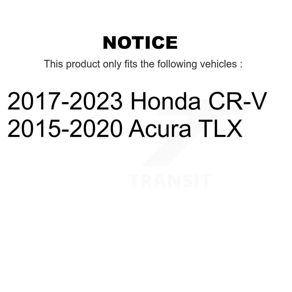 Rear Coated Disc Brake Rotors Pair For Honda CR-V Acura TLX KG-100682