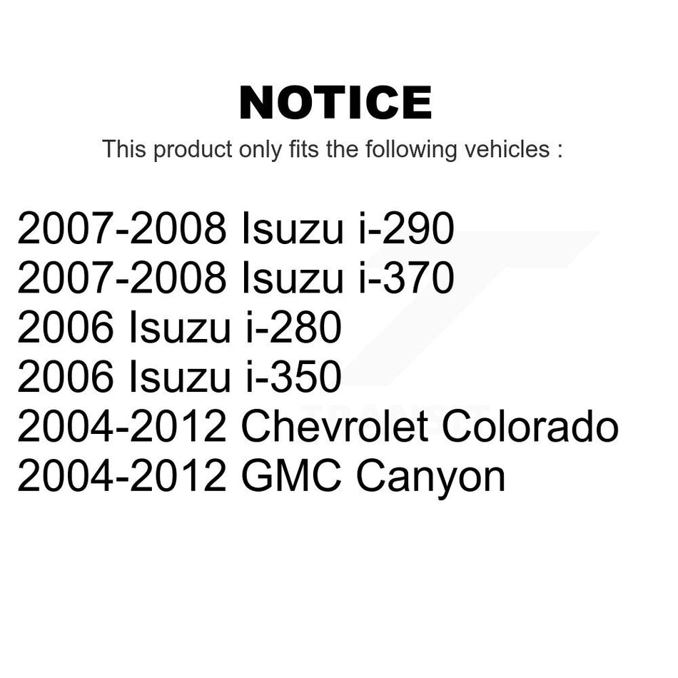 Rear Coated Brake Drums Pair For Chevrolet Colorado GMC Canyon Isuzu i-290 i-280 i-370 i-350 KG-101414