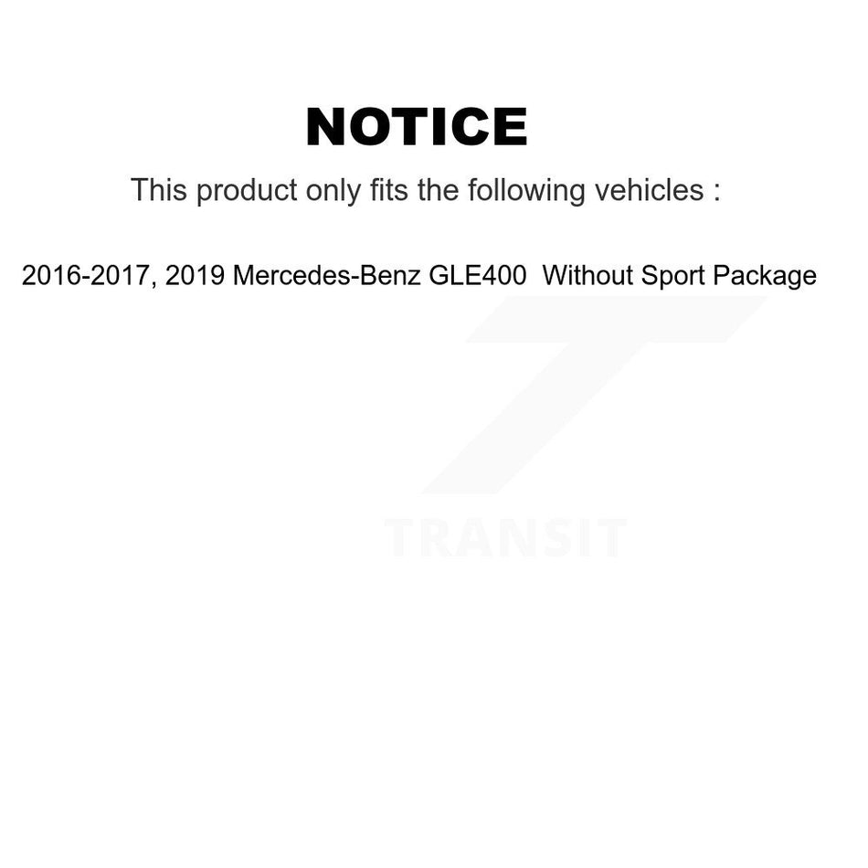 Front Rear Coated Disc Brake Rotors Kit For Mercedes-Benz GLE400 Without Sport Package KG-101526