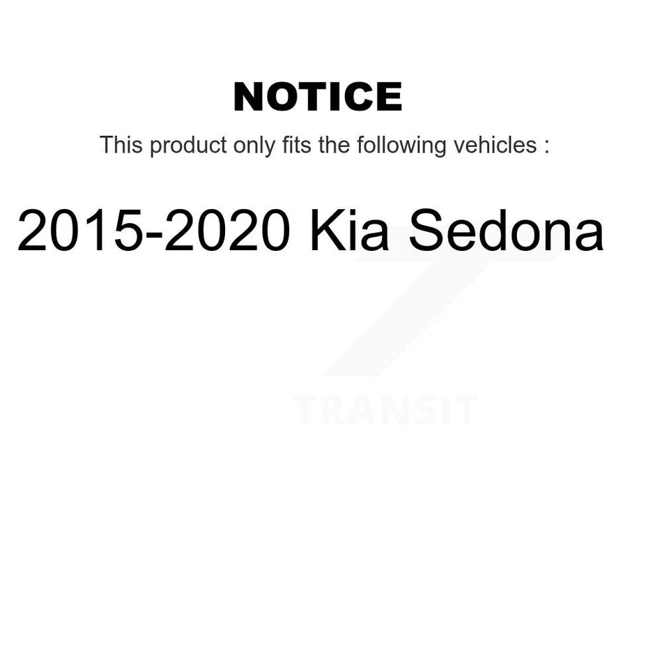 Front Coated Disc Brake Rotors And Ceramic Pads Kit For 2015-2020 Kia Sedona KGC-100113