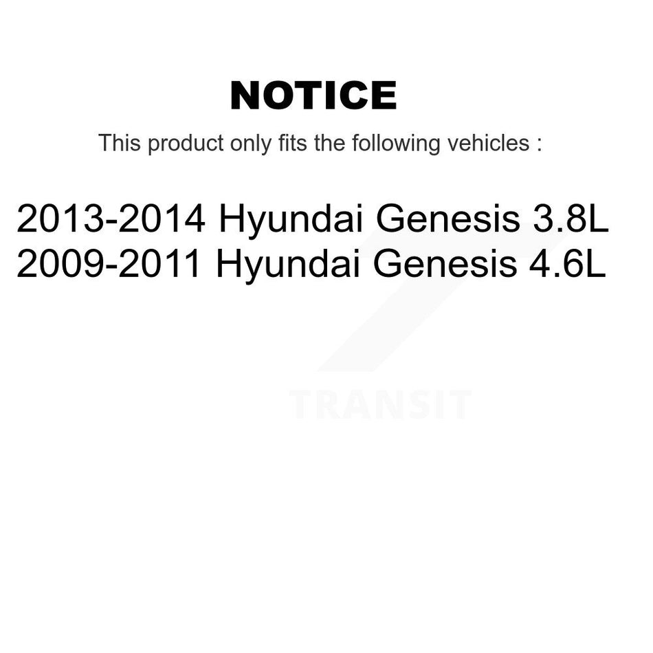 Front Coated Disc Brake Rotors And Ceramic Pads Kit For Hyundai Genesis KGC-100153