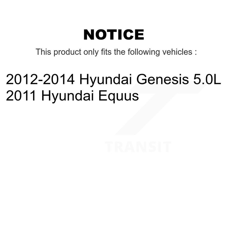 Front Coated Disc Brake Rotors And Ceramic Pads Kit For Hyundai Genesis Equus KGC-100154