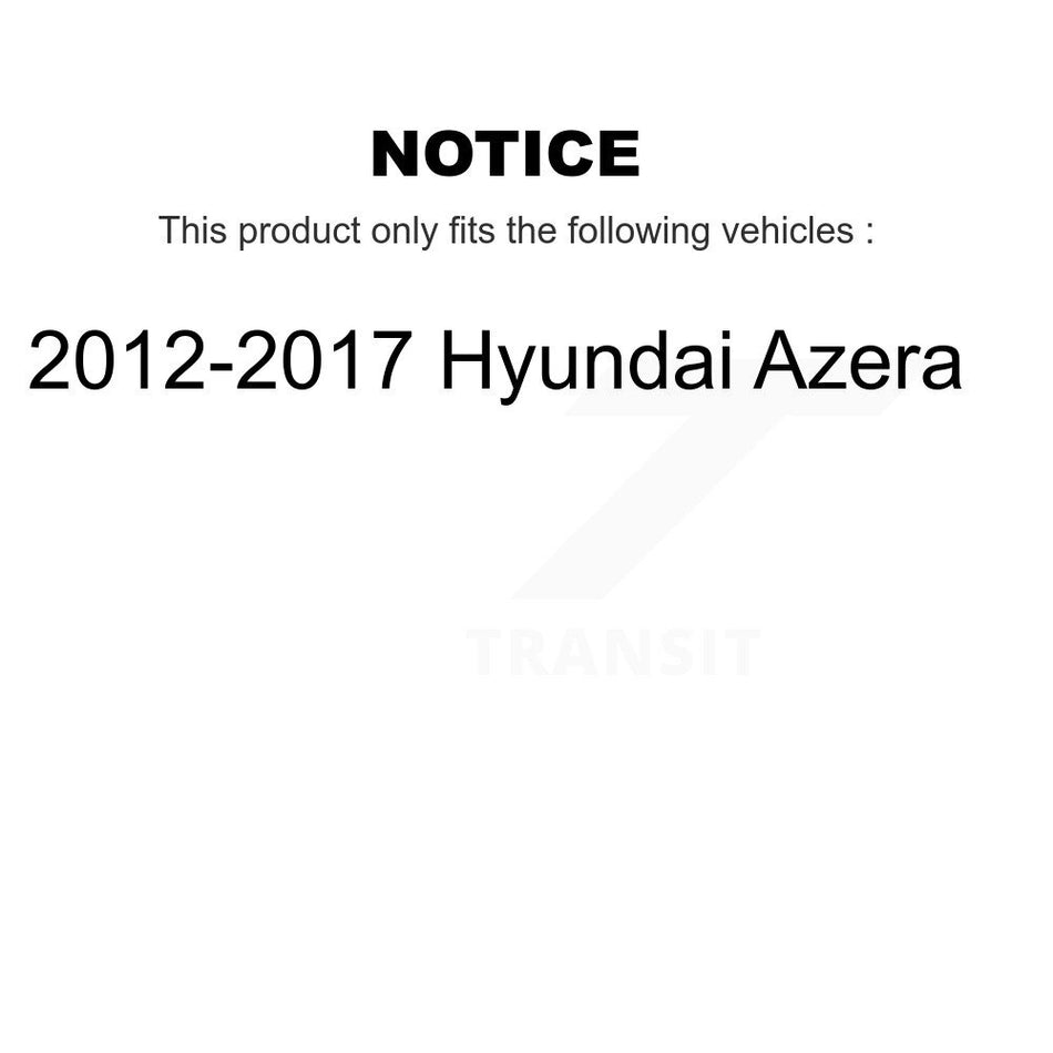 Front Coated Disc Brake Rotors And Ceramic Pads Kit For 2012-2017 Hyundai Azera KGC-100478