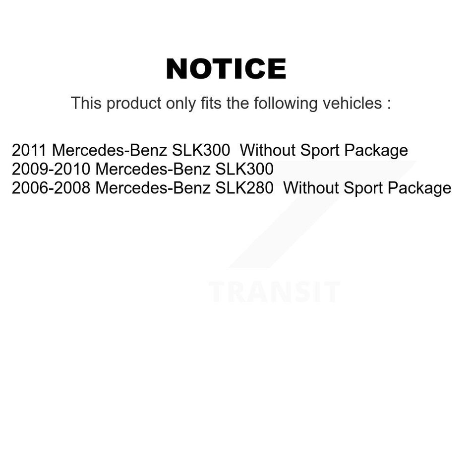 Front Rear Coated Disc Brake Rotors And Ceramic Pads Kit For Mercedes-Benz SLK280 SLK300 KGC-100814