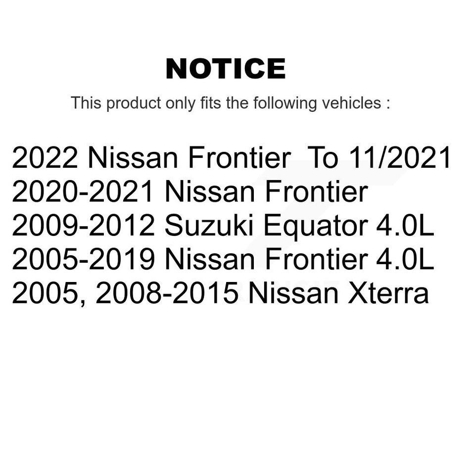 Front Rear Coated Disc Brake Rotors And Semi-Metallic Pads Kit For Nissan Frontier Xterra Suzuki Equator KGF-100904