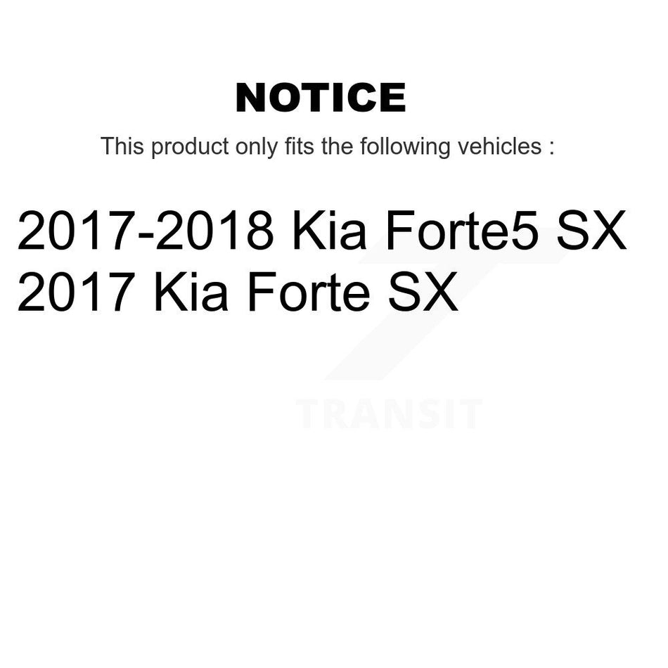 Front Rear Coated Disc Brake Rotors And Semi-Metallic Pads Kit For Kia Forte Forte5 SX KGF-100946