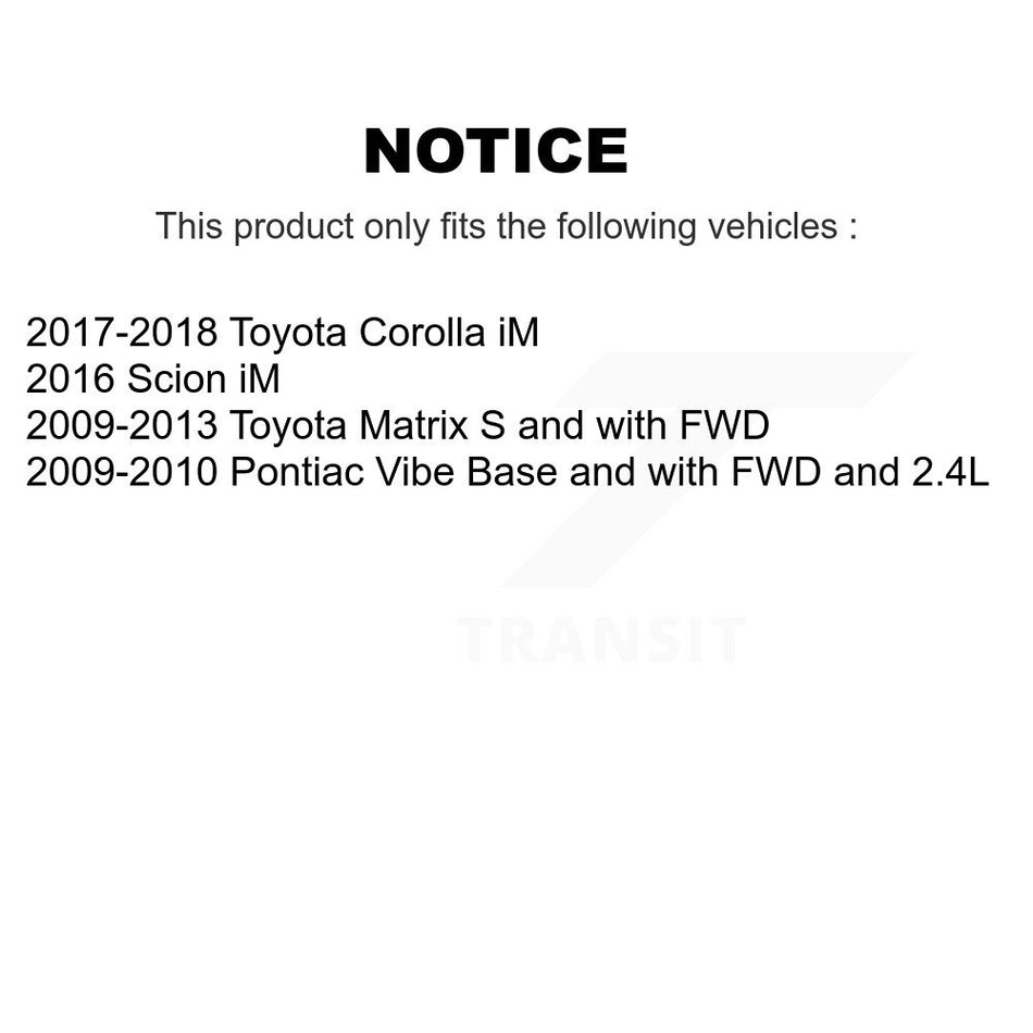 Front Rear Coated Disc Brake Rotors And Semi-Metallic Pads Kit For Toyota Matrix Pontiac Vibe Corolla iM Scion KGF-100957