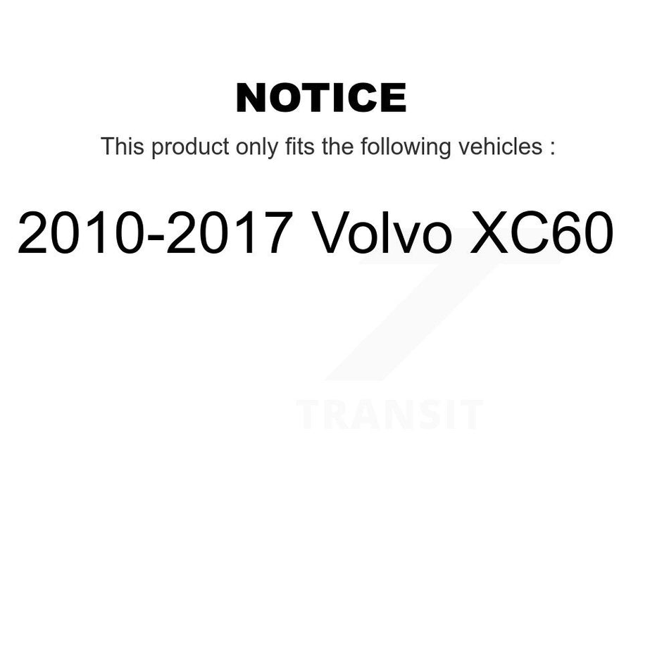 Rear Coated Disc Brake Rotors And Semi-Metallic Pads Kit For 2010-2017 Volvo XC60 KGF-101502