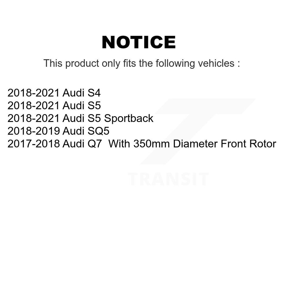 Front Coated Disc Brake Rotors And Semi-Metallic Pads Kit For Audi Q7 SQ5 S5 S4 Sportback KGF-102455