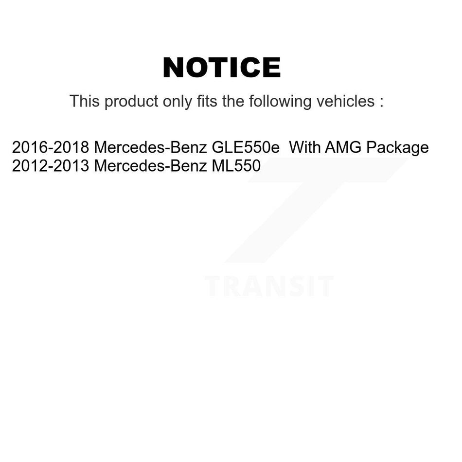 Front Coated Disc Brake Rotors And Semi-Metallic Pads Kit For Mercedes-Benz ML550 GLE550e KGF-102560