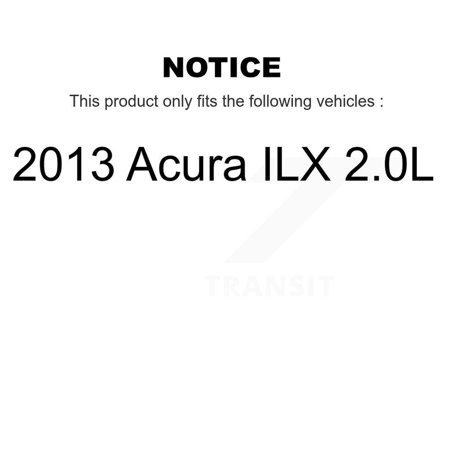 Front Coated Disc Brake Rotors And Semi-Metallic Pads Kit For 2013 Acura ILX 2.0L KGS-100473