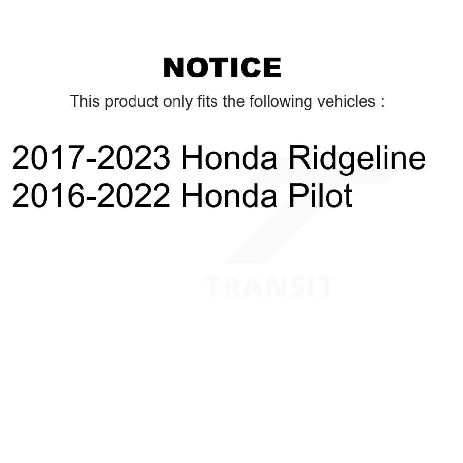 Front Rear Coated Disc Brake Rotors And Semi-Metallic Pads Kit For Honda Pilot Ridgeline KGS-101101