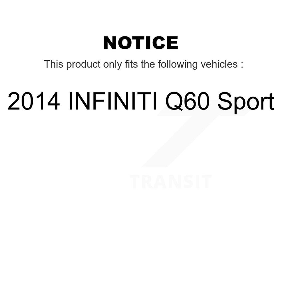 Rear Coated Disc Brake Rotors And Semi-Metallic Pads Kit For 2014 INFINITI Q60 Sport KGS-101426