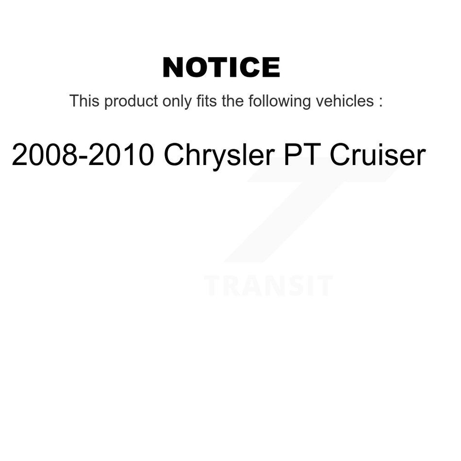 Rear Disc Rotors Brake Pads Hub Bearings Assembly Control Arms Tie Rod End Shock Suspension Link Kit (11Pc) For 2008-2010 Chrysler PT Cruiser KM-100151