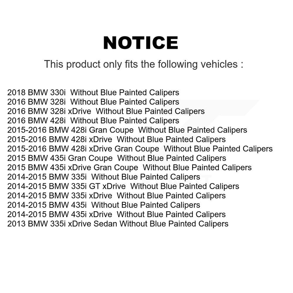 Front Rear Semi-Metallic Brake Pads Kit For BMW 328i xDrive 335i 428i Gran Coupe 435i 330i GT KPF-100225