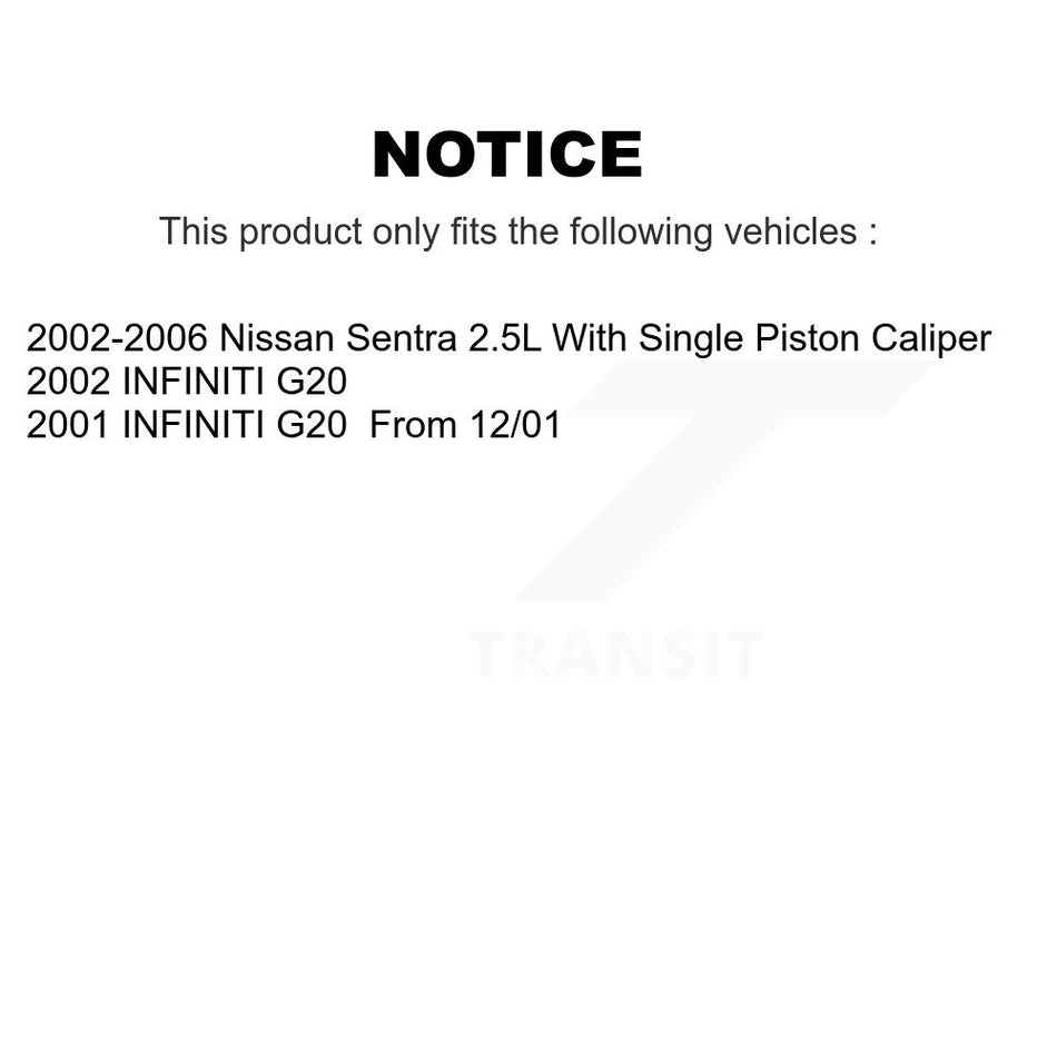 Front Rear Semi-Metallic Brake Pads Kit For Nissan Sentra Infiniti G20 INFINITI KPF-100320
