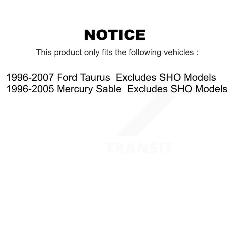 Front Complete Shock Assembly And TOR Link Kit For Ford Taurus Mercury Sable Excludes SHO Models KSS-100540