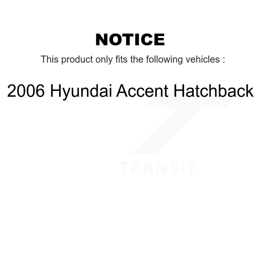 Front Complete Shock Assembly And TOR Link Kit For 2006 Hyundai Accent Hatchback KSS-100566