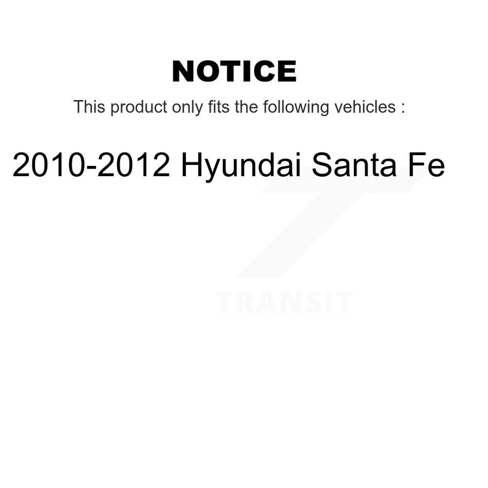 Front Complete Shock Assembly And TOR Link Kit For 2010-2012 Hyundai Santa Fe KSS-100579