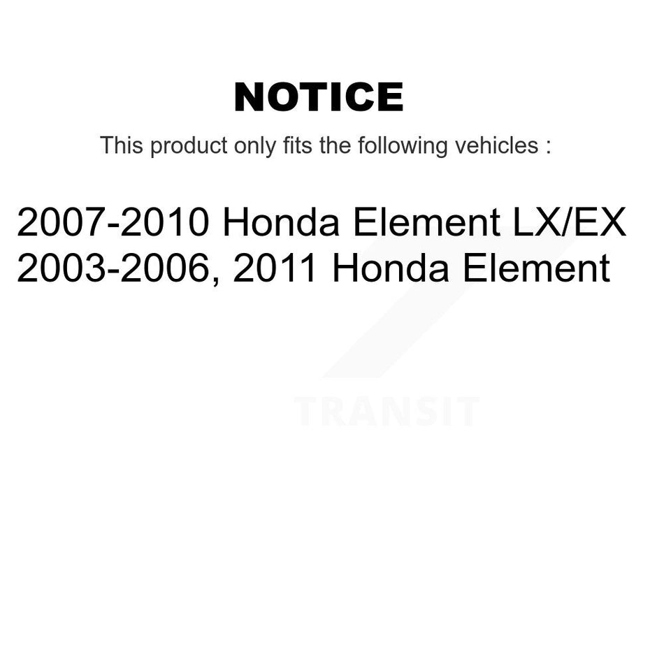 Front Complete Shock Assembly And TOR Link Kit For Honda Element KSS-100616