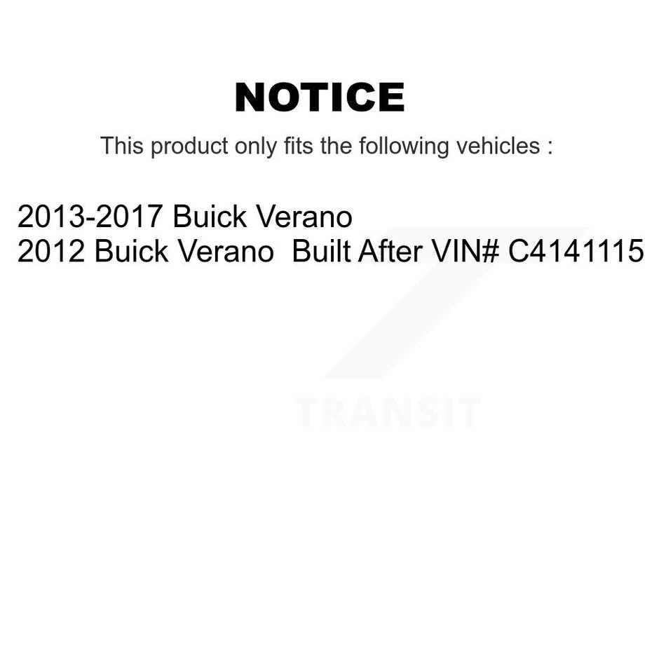 Front Complete Shock Assembly And TOR Link Kit For Buick Verano KSS-100666