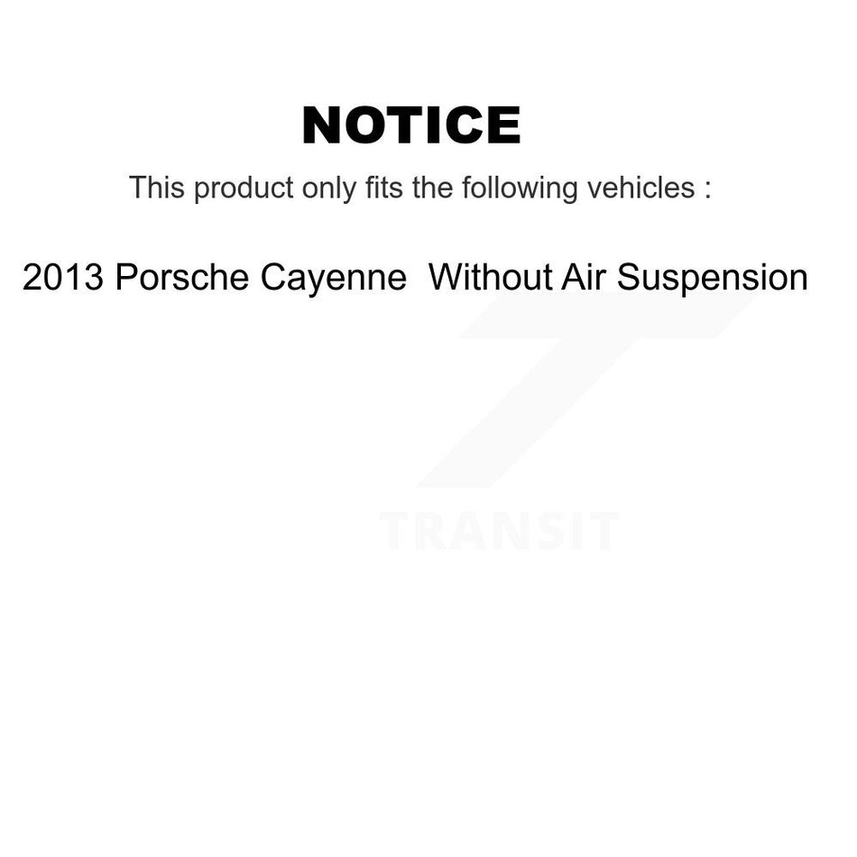 Front Complete Shock Assembly And TOR Link Kit For 2013 Porsche Cayenne Without Air Suspension KSS-100685