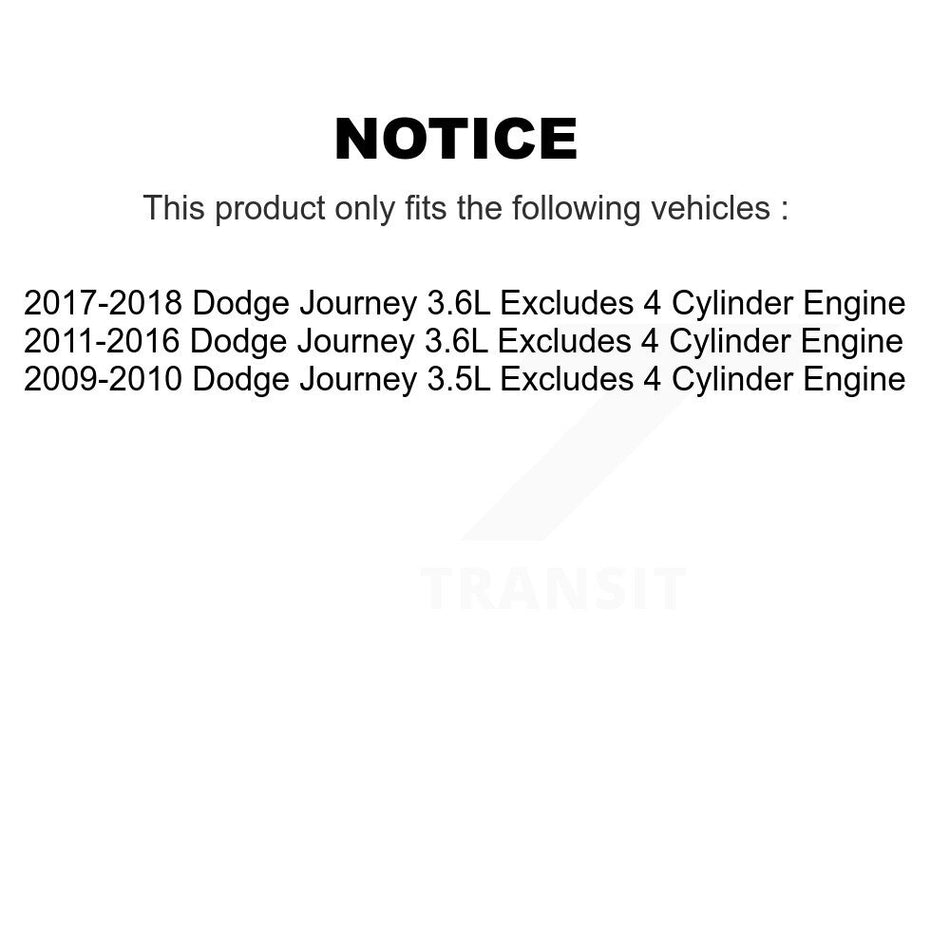 Front Complete Shock Assembly And TOR Link Kit For Dodge Journey Excludes 4 Cylinder Engine KSS-100710