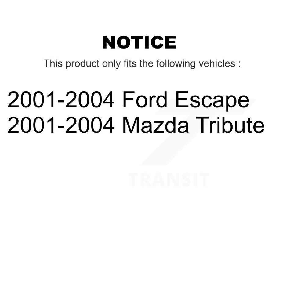 Front Complete Shock Assembly And TOR Link Kit For 2001-2004 Ford Escape Mazda Tribute KSS-100739