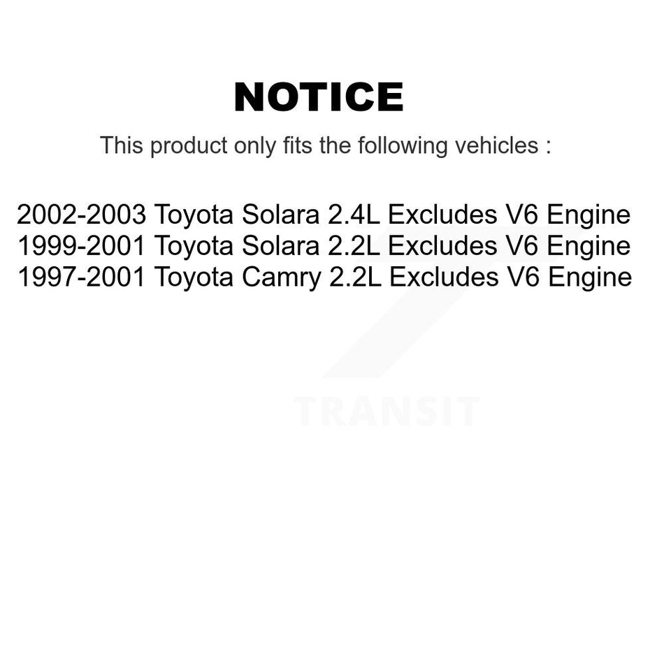 Front Complete Shock Assembly And TQ Link Kit For Toyota Camry Solara Excludes V6 Engine KSS-100860