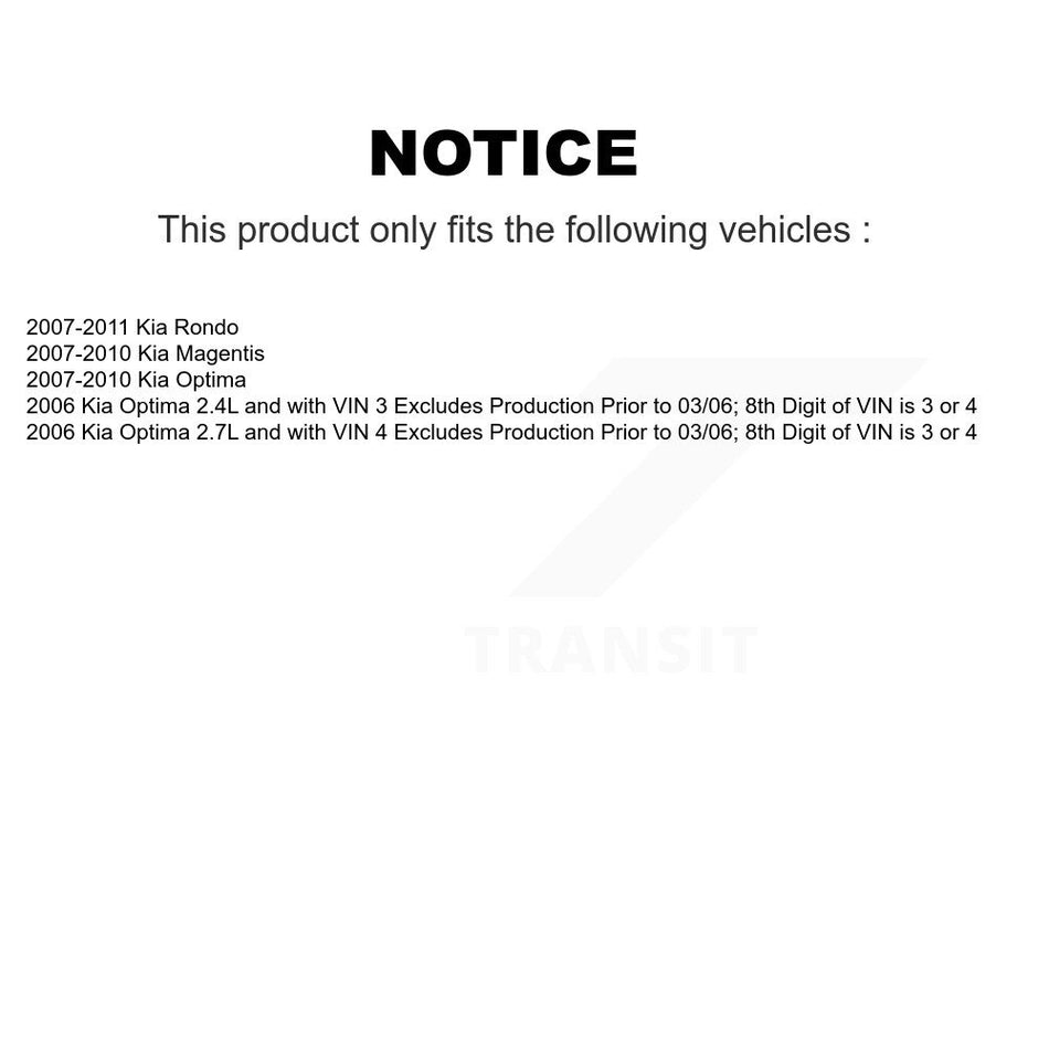 Front Complete Shock Assembly And TQ Link Kit For Kia Optima Rondo Magentis KSS-100924