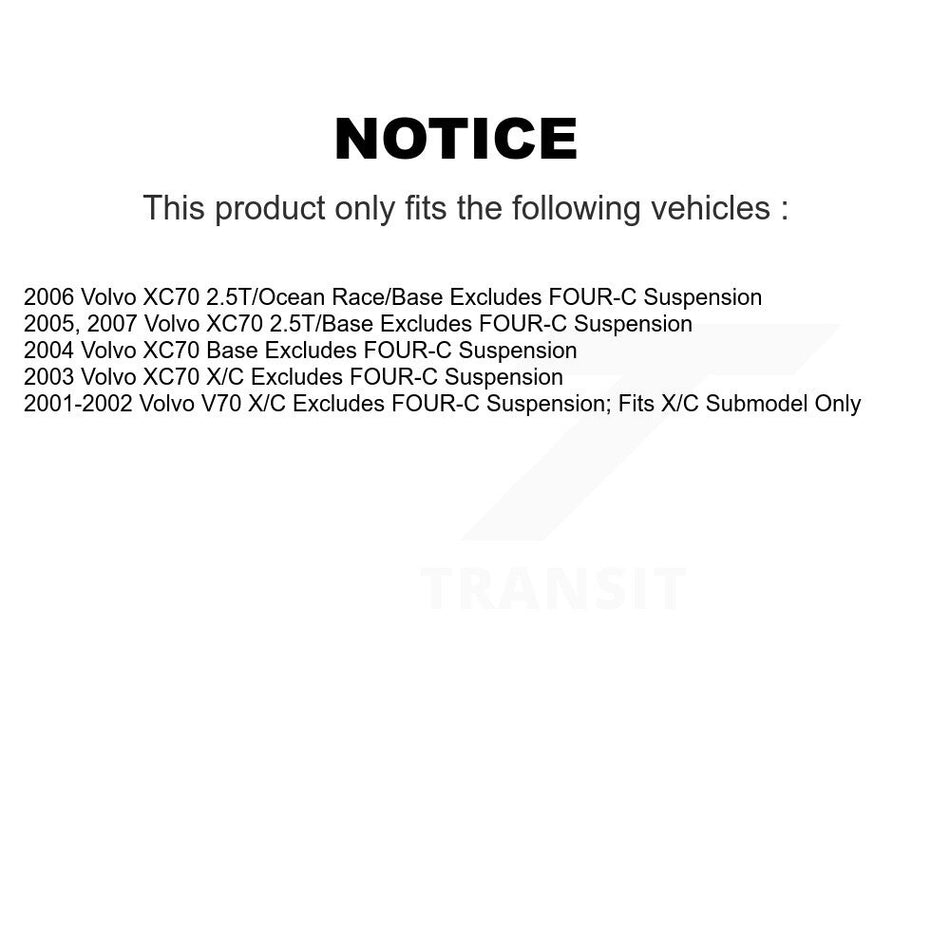 Front Complete Shock Assembly And TQ Link Kit For Volvo XC70 V70 KSS-100956