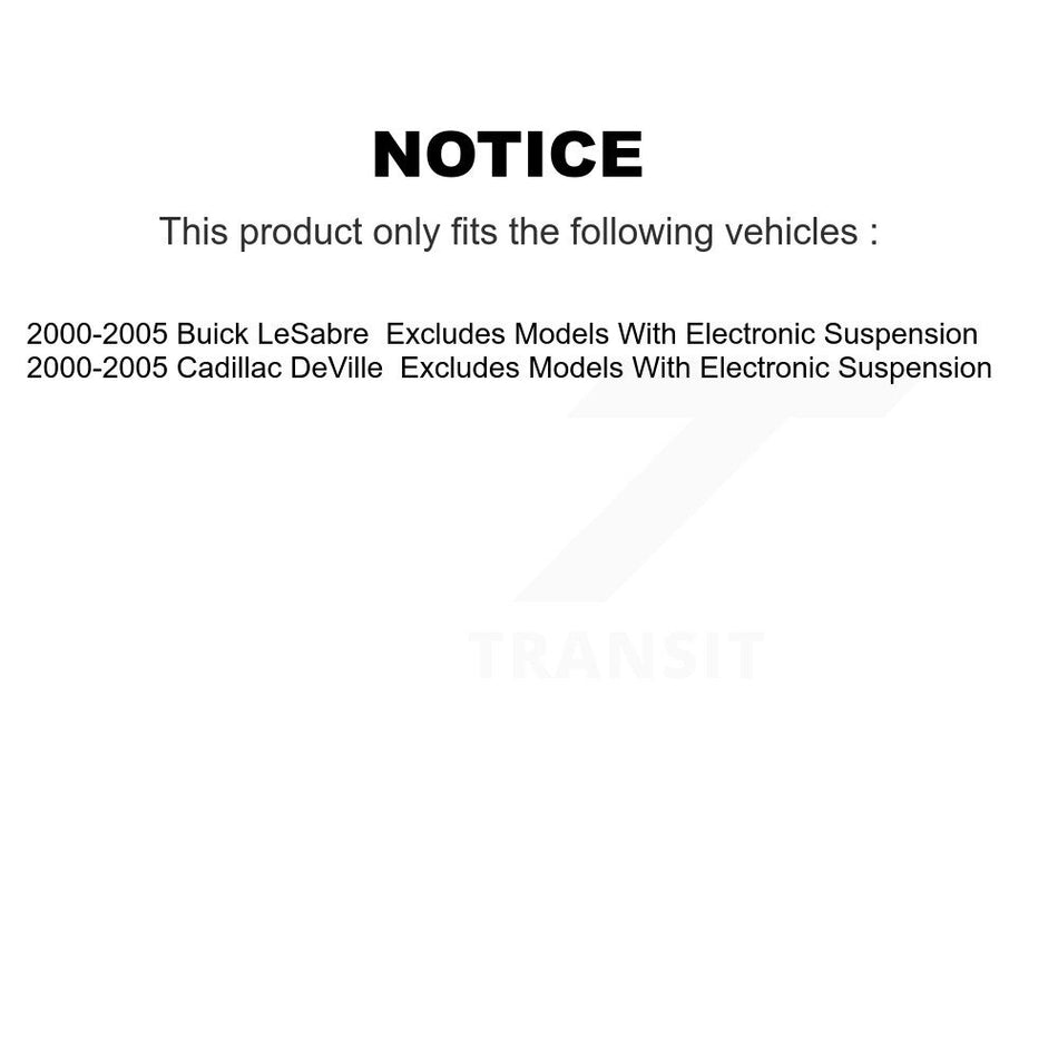 Front Control Arms And Complete Shock Tie Rods Link Sway Bar Suspension Kit (10Pc) For 2000-2005 Buick LeSabre Cadillac DeVille Excludes Models With Electronic KSS-103943