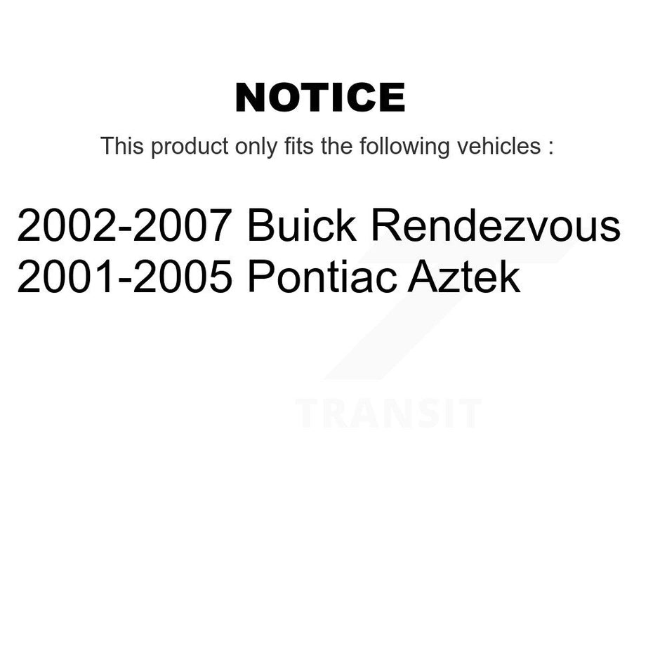 Front Control Arms Assembly And Complete Shock Tie Rods Link Sway Bar Suspension Kit (10Pc) For Buick Rendezvous Pontiac Aztek KSS-103952