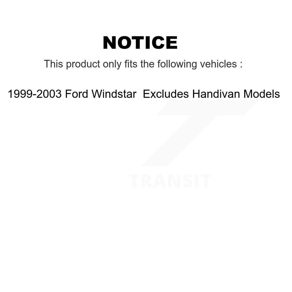 Front Control Arms Assembly And Complete Shock Tie Rods Link Sway Bar Suspension Kit (10Pc) For 1999-2003 Ford Windstar Excludes Handivan Models KSS-103987