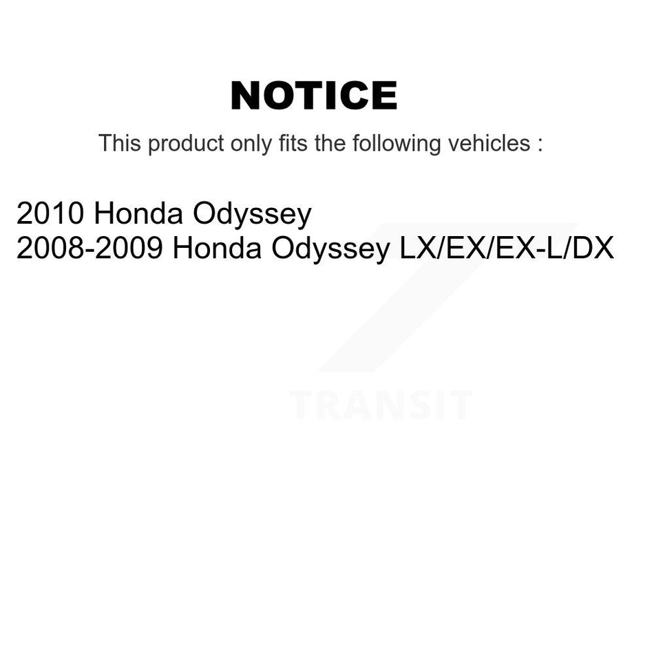 Front Control Arms Assembly And Complete Shock Tie Rods Link Sway Bar Suspension Kit (10Pc) For Honda Odyssey KSS-103989