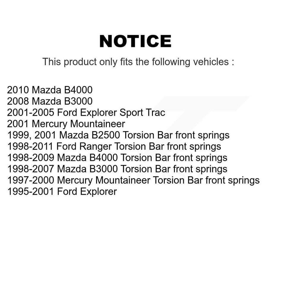 Front Suspension Control Arm And Ball Joint Assembly Stabilizer Bar Link Kit For Ford Ranger Explorer Sport Trac Mazda Mercury Mountaineer B3000 B4000 B2500 KTR-100085