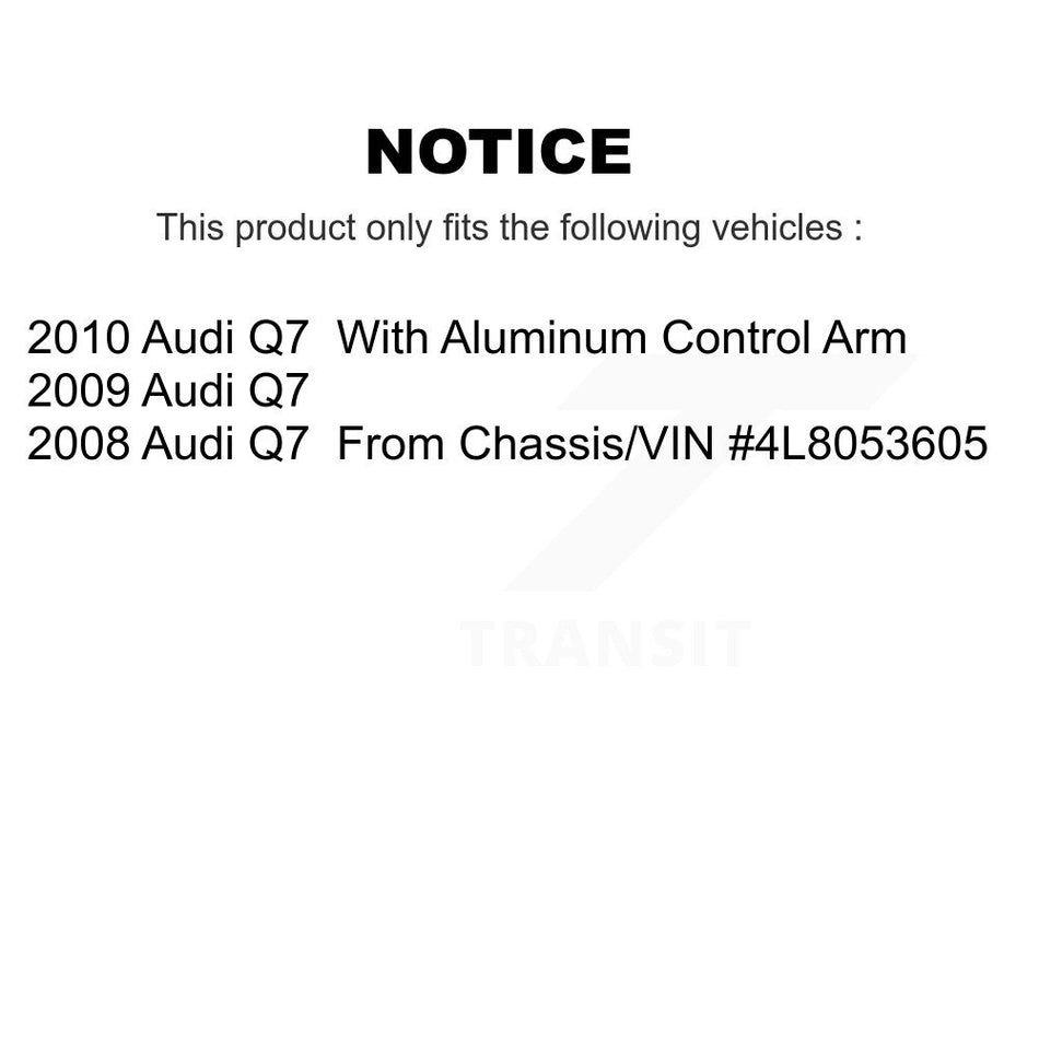 Front Suspension Control Arm And Ball Joint Assembly Stabilizer Bar Link Kit For Audi Q7 KTR-100103